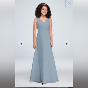 Dusty blue junior bridesmaid dress. Like New!